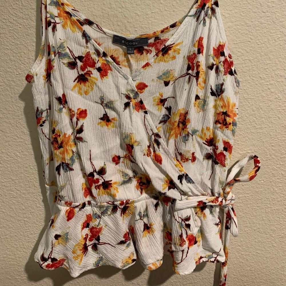 Floral Summer Wrap Tank